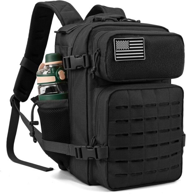 25L/35L/45L Military Tactical Backpack For Men  Daypack 3 Day Bug Out Bag Hiking Rucksack With Bottle Holder